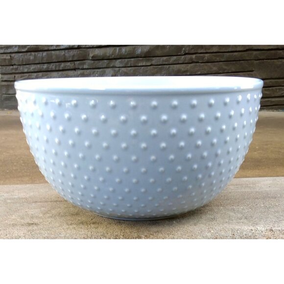 Martha Stewart Blue Hobnail Ceramic Mixing Bowl 10" - Picture 5 of 9